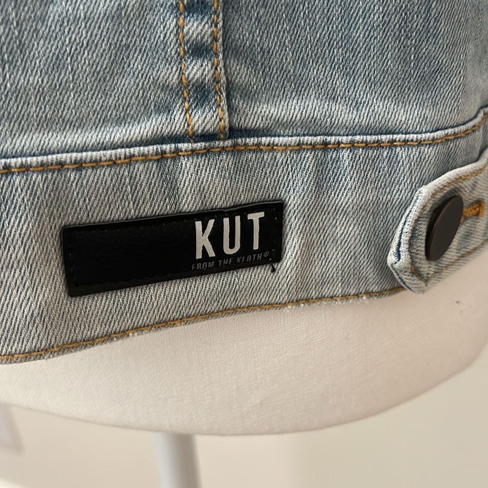 NWT KUT FROM THE KLOTH AMELIA JACKET Light Blue Denim SZ XL - Picture 6 of 11
